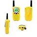 Aphse Kids Walkie Talkie Two Ways Radio Toy T-388 Walkie Talkie for Kids 3 Miles Range 22 Channels FRS GMRS Handheld Mini Walkie Talkies for Outdoor Adventures Camping Hiking Set of 2 (Yellow)