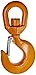 Indusco 47400961 Alloy Steel Swivel Eye Hook with Latch, 11 Ton WLL, Painted