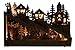 Clever Creations Traditional Wooden Village with StairsAdvent Calendar | Festive Christmas Village Design with 24 Drawers | LED Christmas Lights and Rotating Christmas Tree | Battery Operated