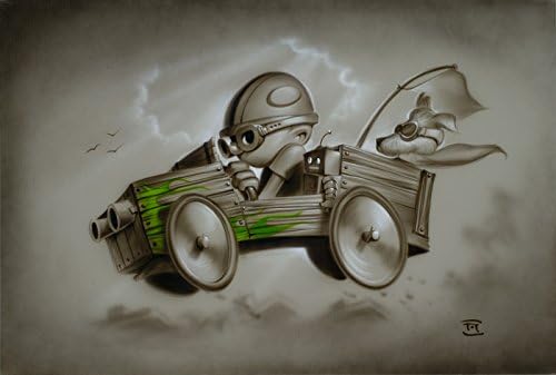 The Kid in Me "The Co-Pilot" Deluxe 14x18 Matted Print on Glossy Photo Paper Wall Art Official Fine Art Print by Noah Fine Art