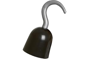 Giraffe Manufacturing Pirate Hook for Kids – Captain Hook Costume Pirate accessories for Boys & Girls, Halloween Dress Up Hand Prop, Carnival Party Favor, Black & Silver Plastic Captain Prop Apparel