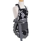 Flirty Aprons Girl's Original Sassy Black Apron
