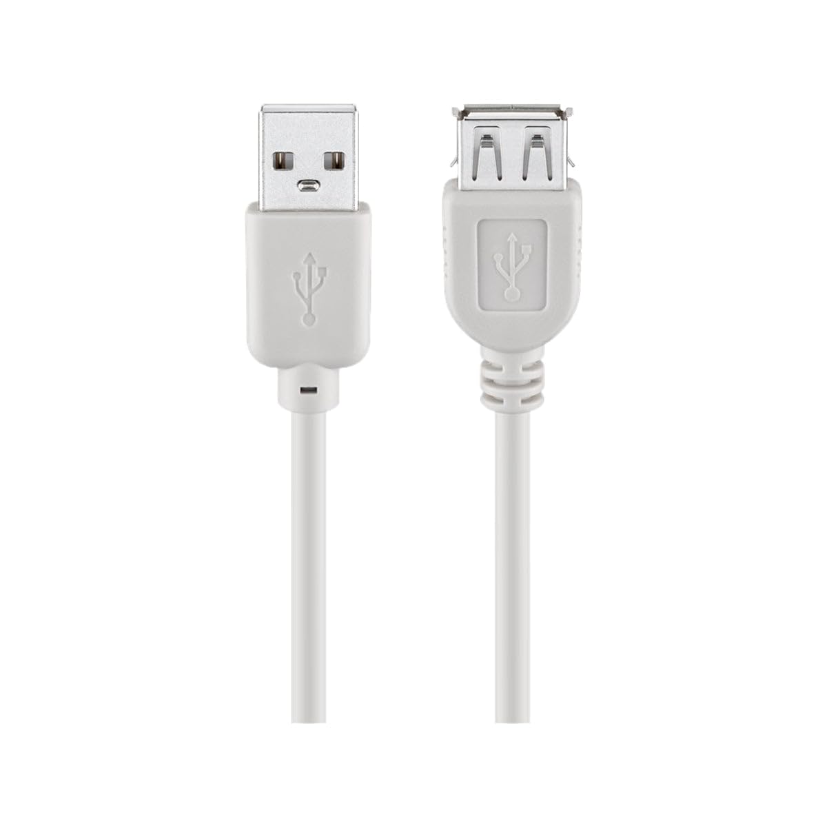 Goobay 50960 USB 2.0 Hi-Speed Extension Cable, Grey, 1.8m Length