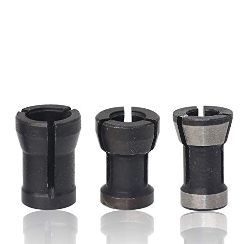 3pcs / set, 6/6.35/8 mm collet adapter, milling machine parts, adapter alloy, collet for bakelite milling machine parts
