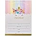 36 Unicorn Birthday Party Invitations with Envelopes with Elegant Gold Foil Magical Rainbow Unicorns Theme Fill In Card Invites For Girls Baby Shower Kids Slumber Sleepover Favor Supplies Decorations