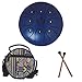 5.5 Inch Mini Steel Tongue Drum with Musical Mallet and Travel Bag for Personal Meditation, Yoga, Zen (Blue)