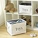INough Toy Storage for Kids Toy Box Lightweight Collapsible Toy Storage Organizer Toys Bin with Handle, Storage Baskets for Kids, Boys, Girls, Nursery Room (Large, Toys)