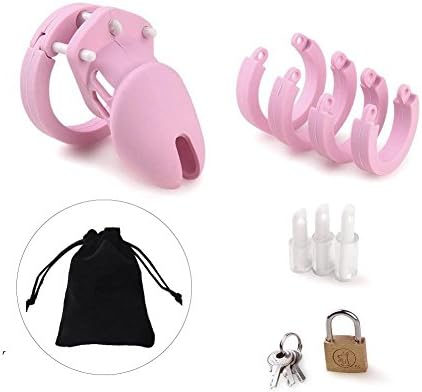 Male Briefs Comfortable Device, Silicone Cage Design Chastit_y Device, Lightweight Premium Medical Pouch Device (B)