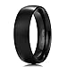 King Will 7mm 8mm Black Tungsten Carbide/Titanium Ring Domed Engagement Wedding Band Comfort Fit