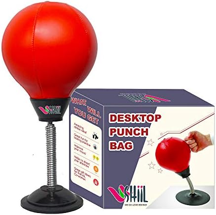 Desktop Punching Bag with Stand - Desk Punch Ball with Novelty Notepad and Stress Buster Relief for Adults Toys and Gadget - Office Boxing Ball for Women and Men【2019 Upgraded Version】