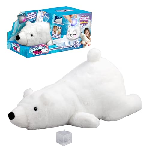 Salva al Oso Polar, Mascota interactiva de Peluche, su Nariz Cambia de Color, sálvalo con el cubito de Hielo, +3 años, (62008636)