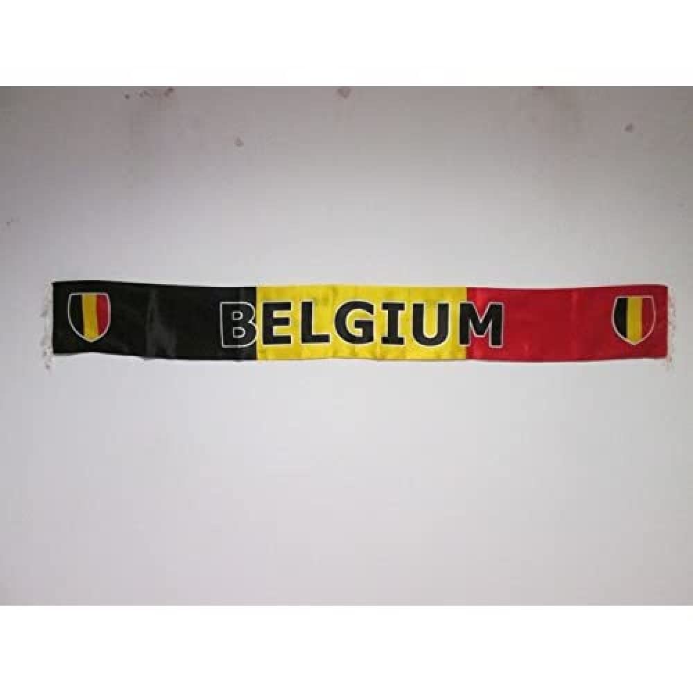 AZ FLAG - Belgium Fan Scarf 5'' - Belgian Football Scarfs 100% Satin 150 cm - 5 Feets — image 1
