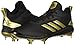 adidas Men's Adizero Afterburner V Baseball Shoe, black/gold metallic/gold metallic, 9.5 M US