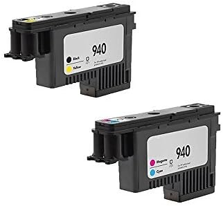 JCPINKTONER(TM) 2PK Refurbished Printhead FOR HP Officejet Pro 8000 8500 940 print head C4900A,C4901A Replacement for HP officejet pro 8000, 8500, 8500A 8500A plus, 8500A premium