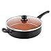 MICHELANGELO 5 Quart Saute Pan With Lid, Ultra Nonstick Copper Saute Pan, Ceramic Skillet with Lid, Copper Frying Pan, Deep Saute Pan Nonstick, Induction Skillets -11 Inch