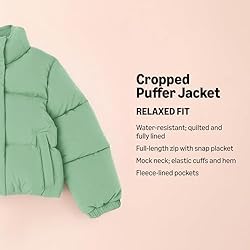 Amazon Essentials Toddler Girls' Cropped Full-Zip