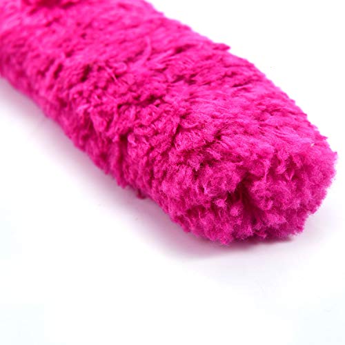 WEFOO Set of 3 Microfiber Duster Extendable Brush Washable Dusting Brush for Interior Roof, Ceiling Fan,Cobweb Duster, Cars-Wet or Dry Use,Bue Coffee And Rose Red