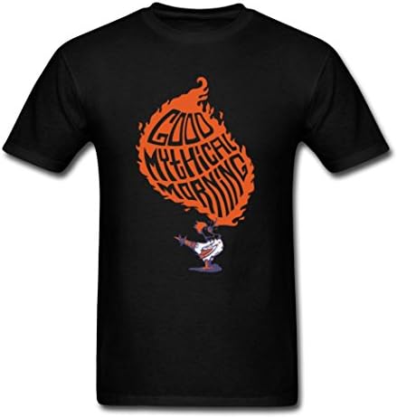 SiMaxq Strong Personality Black Good Mythical Morning Short Sleeve T-shirts For Men X-Large