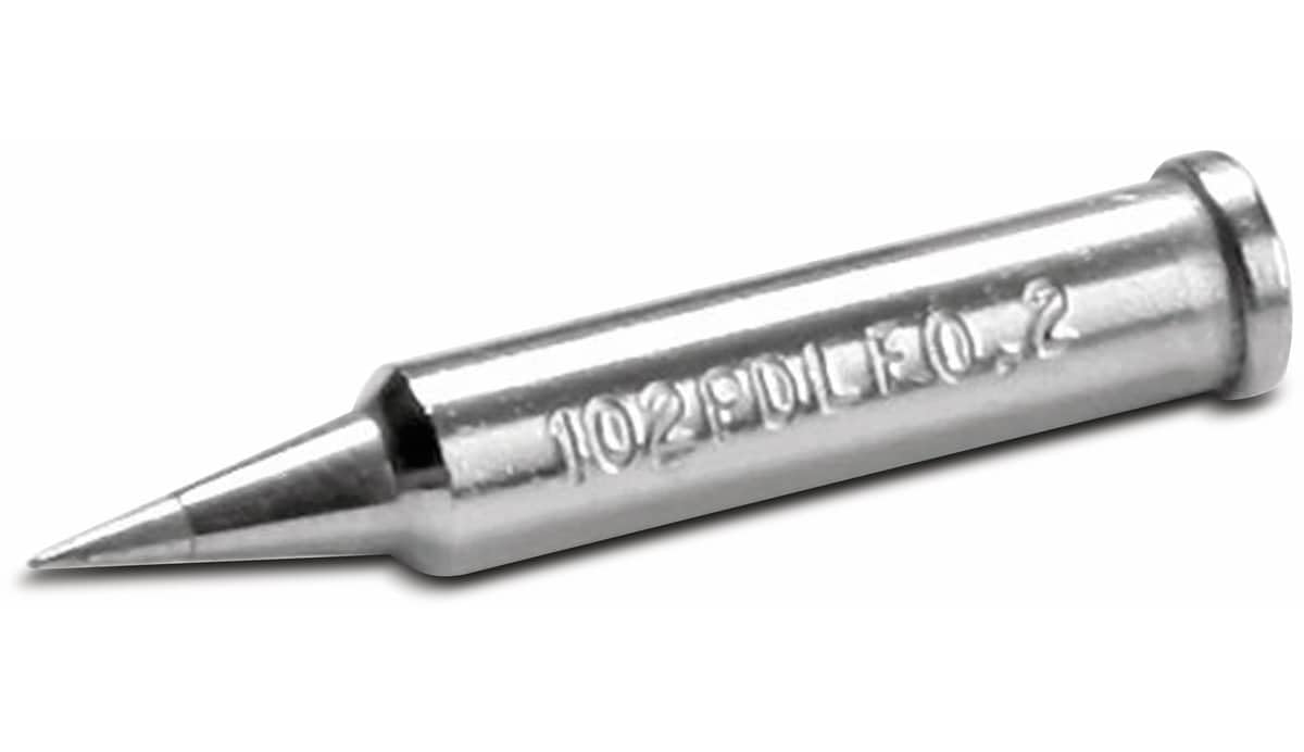 Ersa Ersadur 0102PDLF02 i-Tip Ersadur Long-Lasting Soldering Tip Pencil Tip Straight 0.2 mm Diameter with Ersadur LF Coating