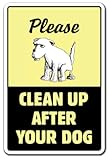 SignMission Clean Up After Your Dog Sign Dog Pet No Poop Crap Pick Warning Pick-up Scoop | Indoor/outdoor | 12