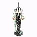 AISHN Jewelry Stand holder Vintage Lady Style Decorative Dress Tulle Flower Jewelry organizer For Ring Earring Necklace Bracelet-Black