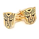 Gold Plated Transformers Autobot Cufflinks w/ Box