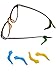 Hestya 12 Pieces Kids Silicone Eyeglass Strap with 12 Pairs Ear Grip Hooks Anti-slip Retainer Cord Holder for Glasses Sunglasses, 12 Colors