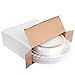 60PCS Heavyweight White with Gold Rim Wedding Party Plastic Plates,Dinnerware Sets.30-10.25inch Dinner Plates and 30-7.5inch Salad Plates -WDF (White/Gold Forest)