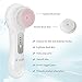K-SKIN Facial Deep Cleansing Brush Waterproof Exfoliate Pore Smooth Skin for 3 Speeds Modes Setting with 2 Brush Heads (White)
