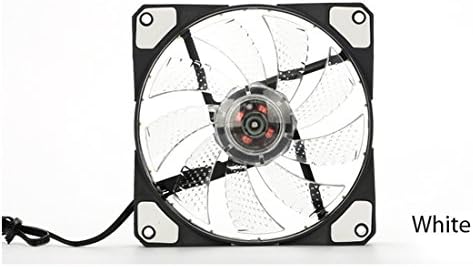 Veddha LED Case Fans - Sleeve Bearing 120mm DC 15 LED Illuminating Silent Fan for Computer Cases, CPU Coolers, and Radiators (White)