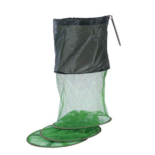 BESPORTBLE Fischernetz Faltbar Setzkescher Mesch Netz Köderfischreuse Fischköder Falle Angel Zubehör für Fisch Trocken…