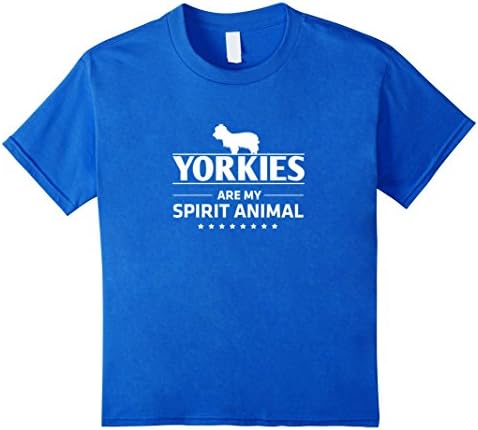 Kids Yorkie T Shirt   Yorkies Are My Spirit Animal 4 Royal Blue
