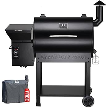 Z Grills ZPG-7002B 2019 New Model Wood Pellet Grill & Smoker, 8 in 1 BBQ Grill Auto Temperature Controls, 700 sq inch Cooking Area, Black