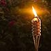 TIKI Brand 1118137 Easy Pour 12-Pack Torch Bamboo Classic Weave Brown, Decorative Torches for Outdoor Lawn, Patio and Garden, Weather Resistant, 57 in