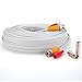 WildHD 4x200ft BNC Cable All-in-One Siamese Video and Power Security Camera Cable Extension Wire Cord with 2 Female Connetors for All HD CCTV DVR Surveillance System (White)