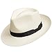 ULTRAFINO Fedora GULLPORT Reward Classic Straw Panama Hat Exotic Feather