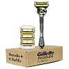 Gillette ProGlide Shield Razor for Men, 1 Gillette Razor, 4 Razor Blade Refills, Shields Against Skin Irritation