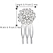 BriLove Women's Bohemian Flower Cluster Crystal Bridal Wedding 3 Hair Comb Clip Set Silver-Tone Clear