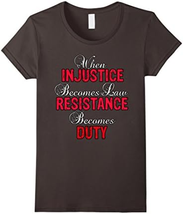 Women's Thomas Jefferson Injustice Quote T Shirt Large Asphalt