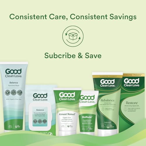 Good Clean Love BioNude Ultra Sensitive Personal Lubricant, Hypoallergenic Unscented & Unflavored Water-Based Lube, Safe for Adult Toys & Condoms, Intimate Wellness Gel for Men & Women, 3 Oz