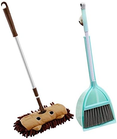 Adherevi Kids Cleaning Set 3 Piece - Toy Cleaning Set Includes With Broom Mop Dustpan - Toy Kitchen Toddler Cleaning Set Is A Great Toy Gift For Boys & Girls