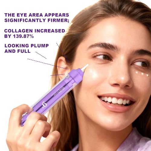 No.9 NAD+ Retinol & Vitamin C Eye Cream - Anti-Aging Care for Fine Lines, Dark Circles & Puffiness, Peptide-Infused Formula, 10ml (Purple)