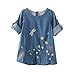 Girls Dress,Haoricu 2017 Hot Sale Toddler Kids Baby Girls Flower Embroidery Denim Dresses