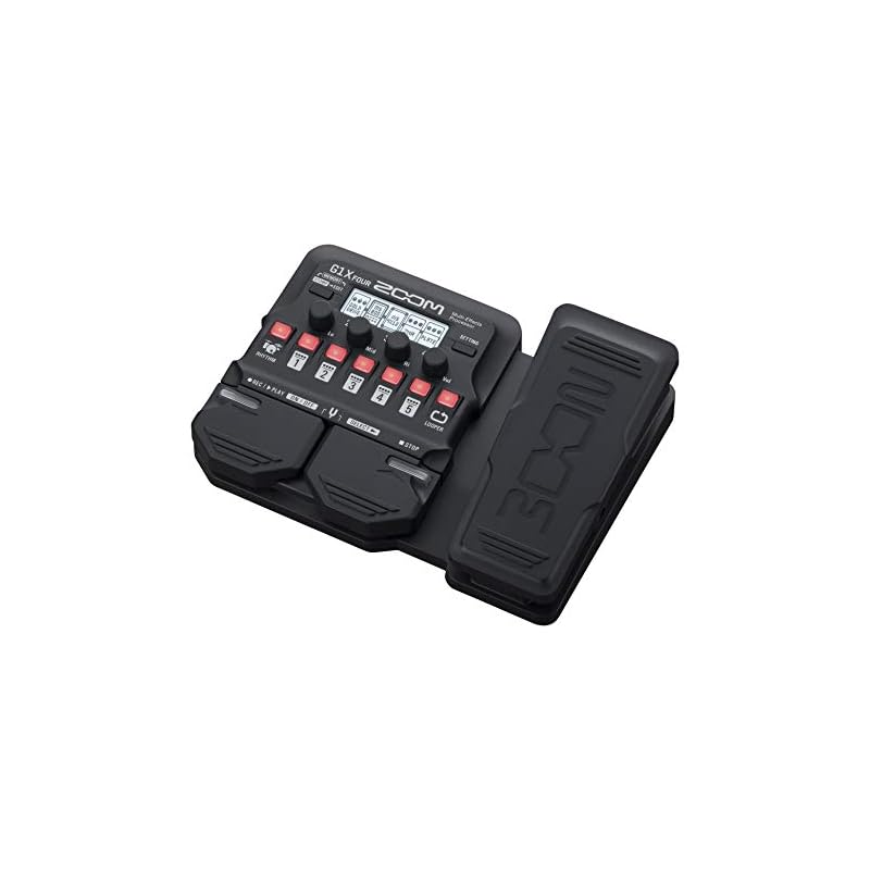 Zoom G1X FOUR Guitar MultiEffects Processor with Expression Pedal, With 70+ Builtin Effects