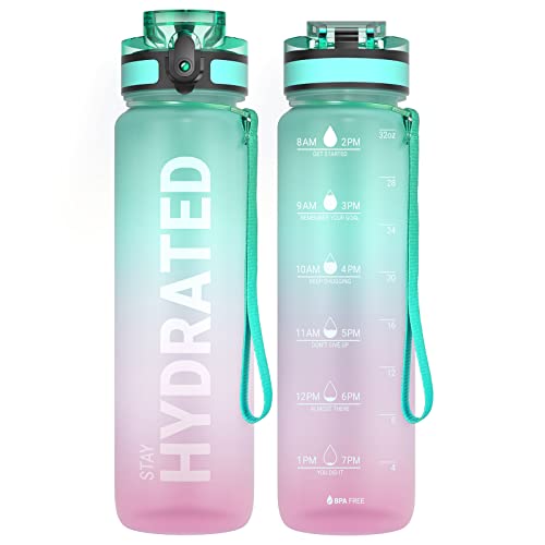 Sahara Sailor Water Bottle 32oz with Time Marker