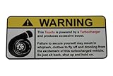 Toyota Warning Turbocharger, Warning decal, sticker