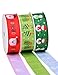 Ribest 1” Inch Christmas Ribbon Grosgrain Ribbon Printed Ribbon Snowflake Snowman Christmas Trees Santa Clause Ideal for Gift Wrapping and Decoration-30 Yards (3x10yds)