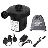 Joycoo Electric Air Pump Air Mattress Pump Airbed Pump Portable Inflate Pump Travel Inflator Deflator for,Pools, Boats,raft, Airbeds, Inflated Toy AC 110V DC 12V