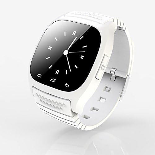Qkking NEW Fashion Smart Bluetooth Watch M26 with LED display / Dial / SMS Reminding / Music Player / Pedometer for Mobile Phone-WHITE