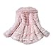 Weixinbuy Kids Girls Faux Fur Fleece Lapel Coat Winter Warm Jacket